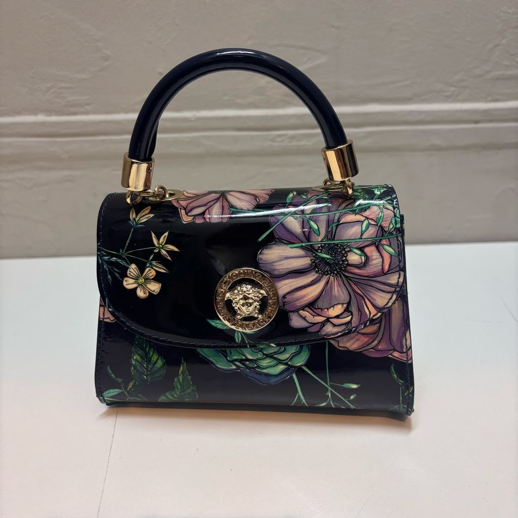 young versace ヤングヴェルサーチェ Flower Mini Bag ミニハンドバッグ YBF0037 ブラック系 size:-【代官山A10】