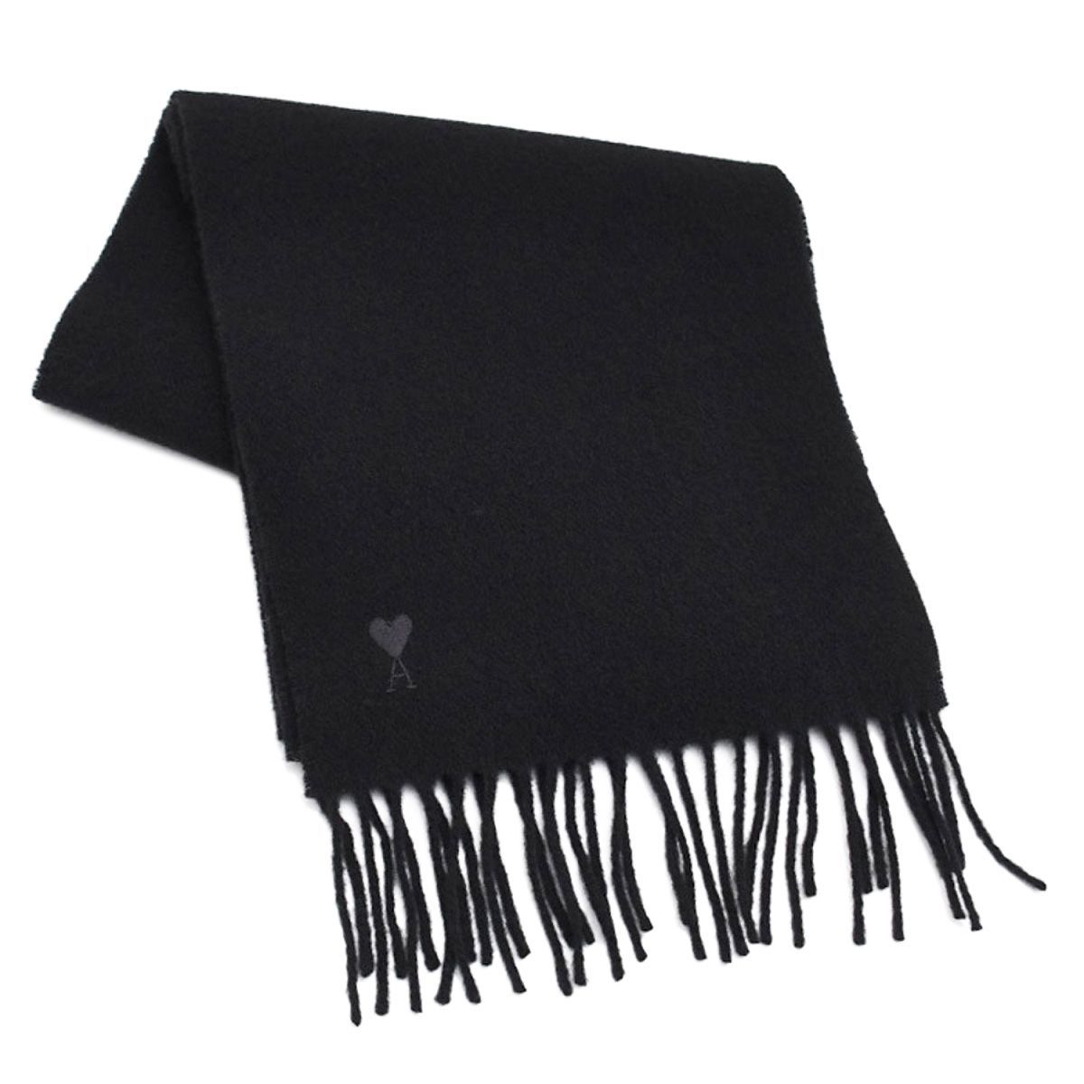 AMI PARIS アミパリス マフラー ウール ブラック 新品未使用 AMI Alexandre Mattiussi アミパリス AMI PARIS アルパカウール ロゴ