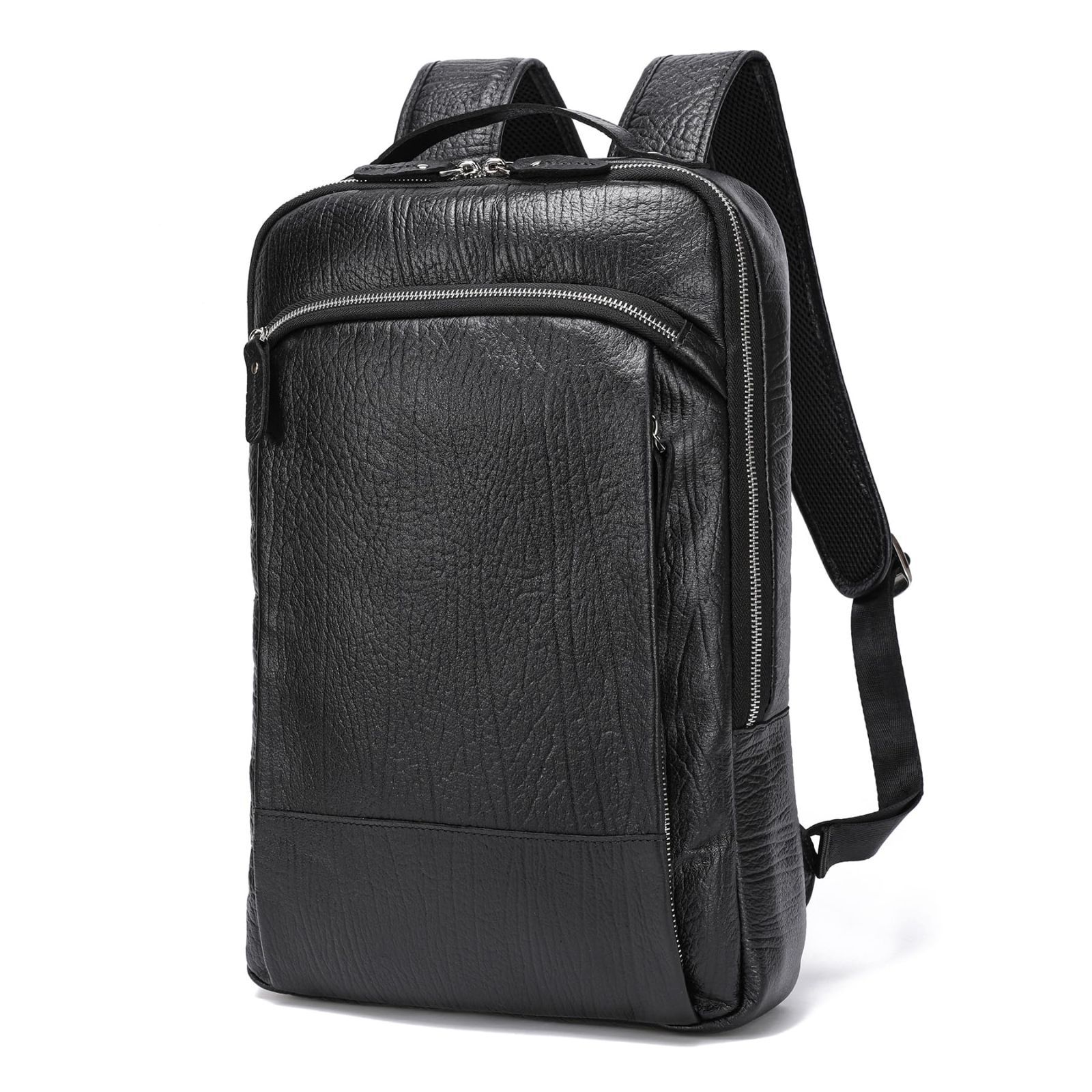 数量 Lannsyne リュック メンズ 本革 リュックサック 革 ビジネスリュック バックパック 薄マチ 大容量 15インチPC A4対応 通勤 通学 出張 旅行 通気性 キャリーサポーター付き