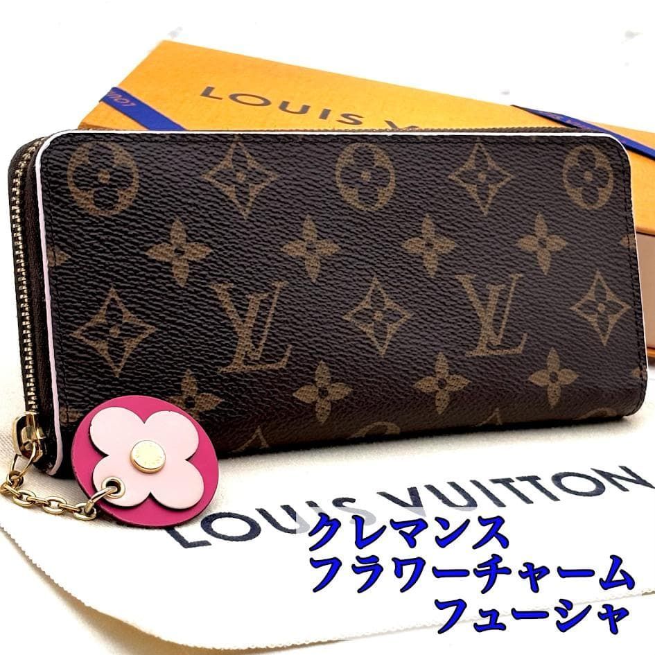 極美品】ルイヴィトン ポルトフォイユ クレマンス フラワーチャーム