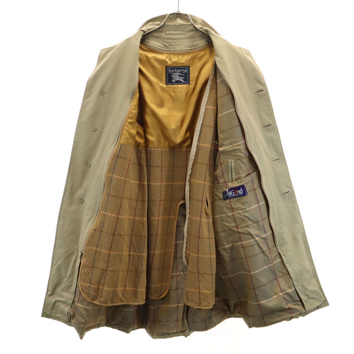 90s Burberrys コットンステンカラーコート 7AB2 カーキベージュ 90s Burberrys コットンステンカラーコート 7AB2 カーキベージュ 90s