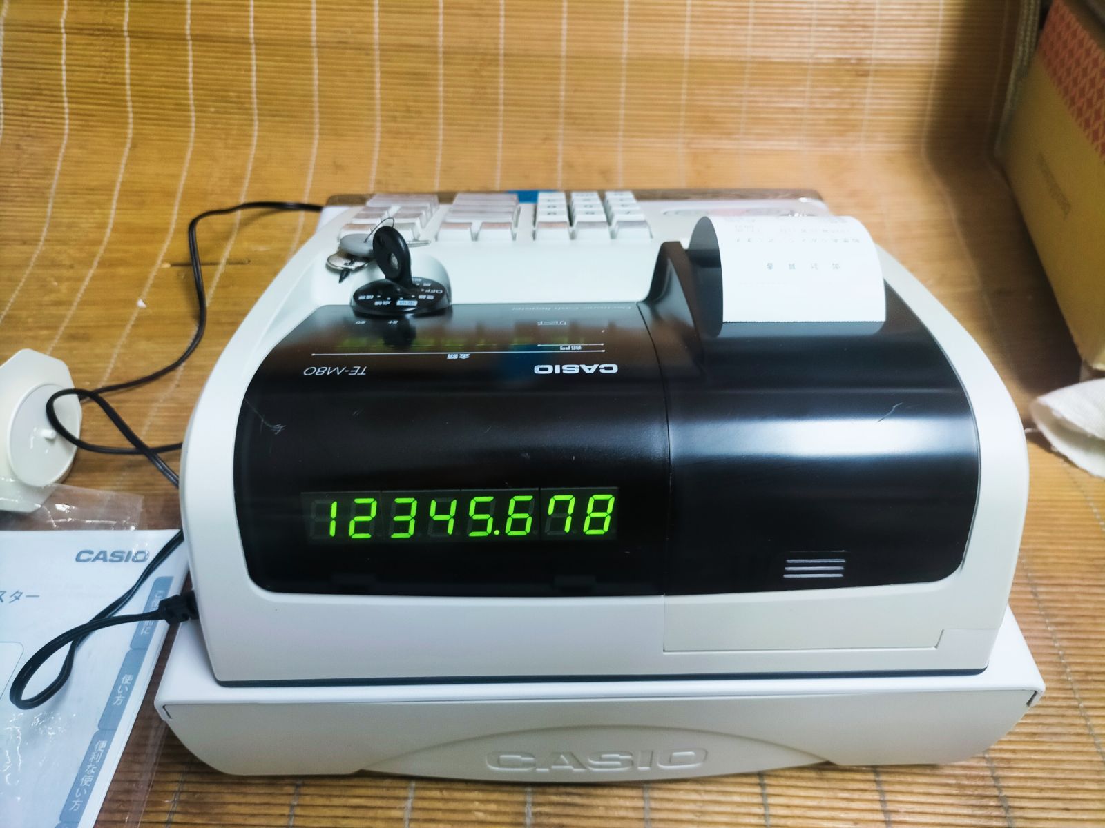 カシオレジスター TE-M80 中古品 人気機種感熱紙 送料無料 753753