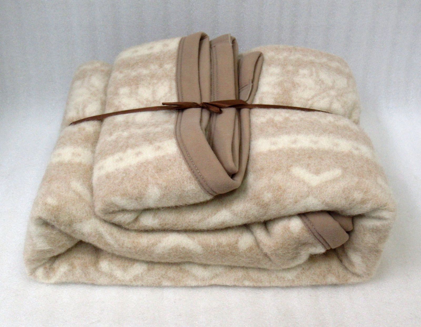 アルパカ毛布 ヨコ糸(毛羽部分) アルパカ100％ 140×200 未使用品