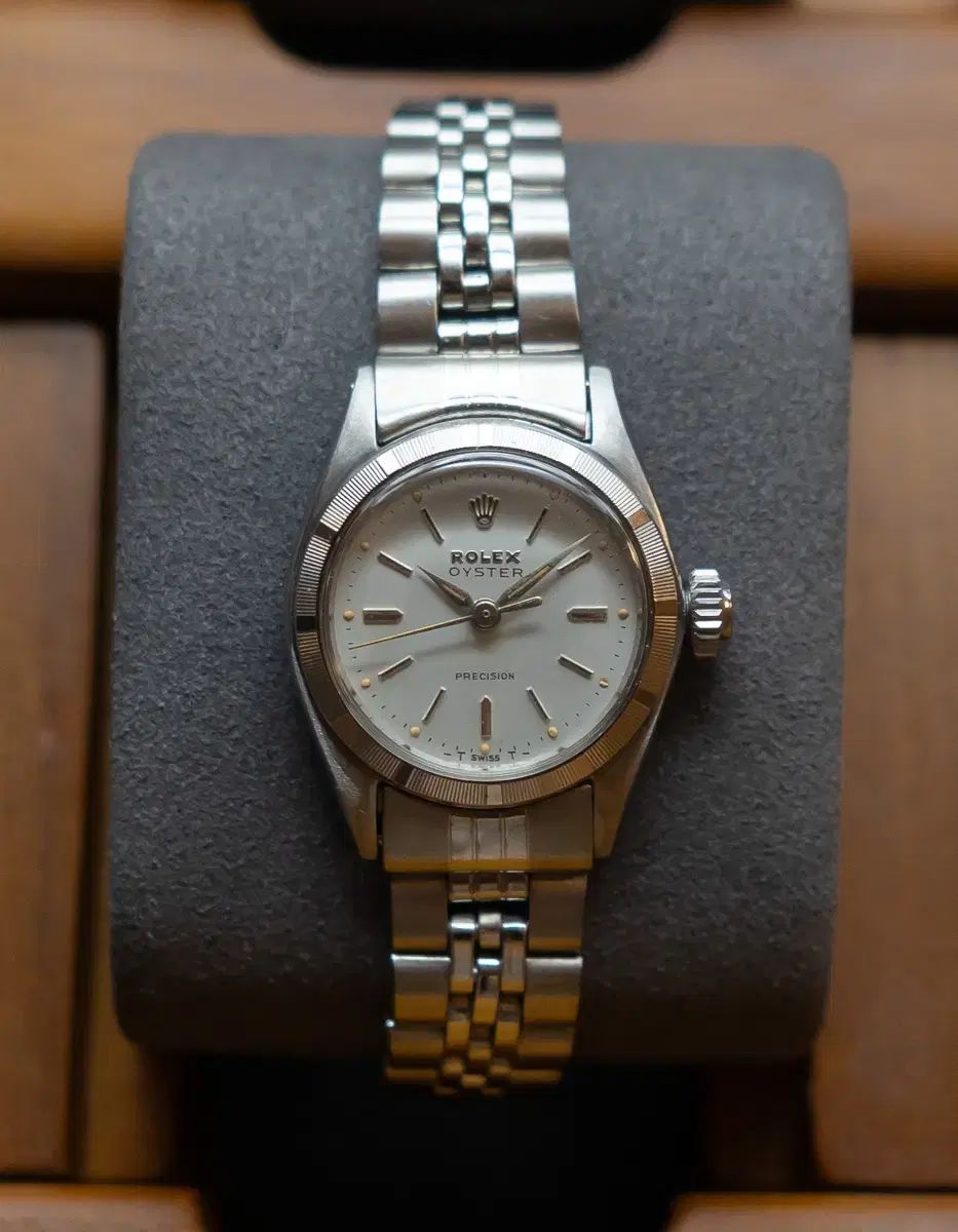 ROLEX オイスター プリーシジョン 25mm エンジンターンドベゼル 時計