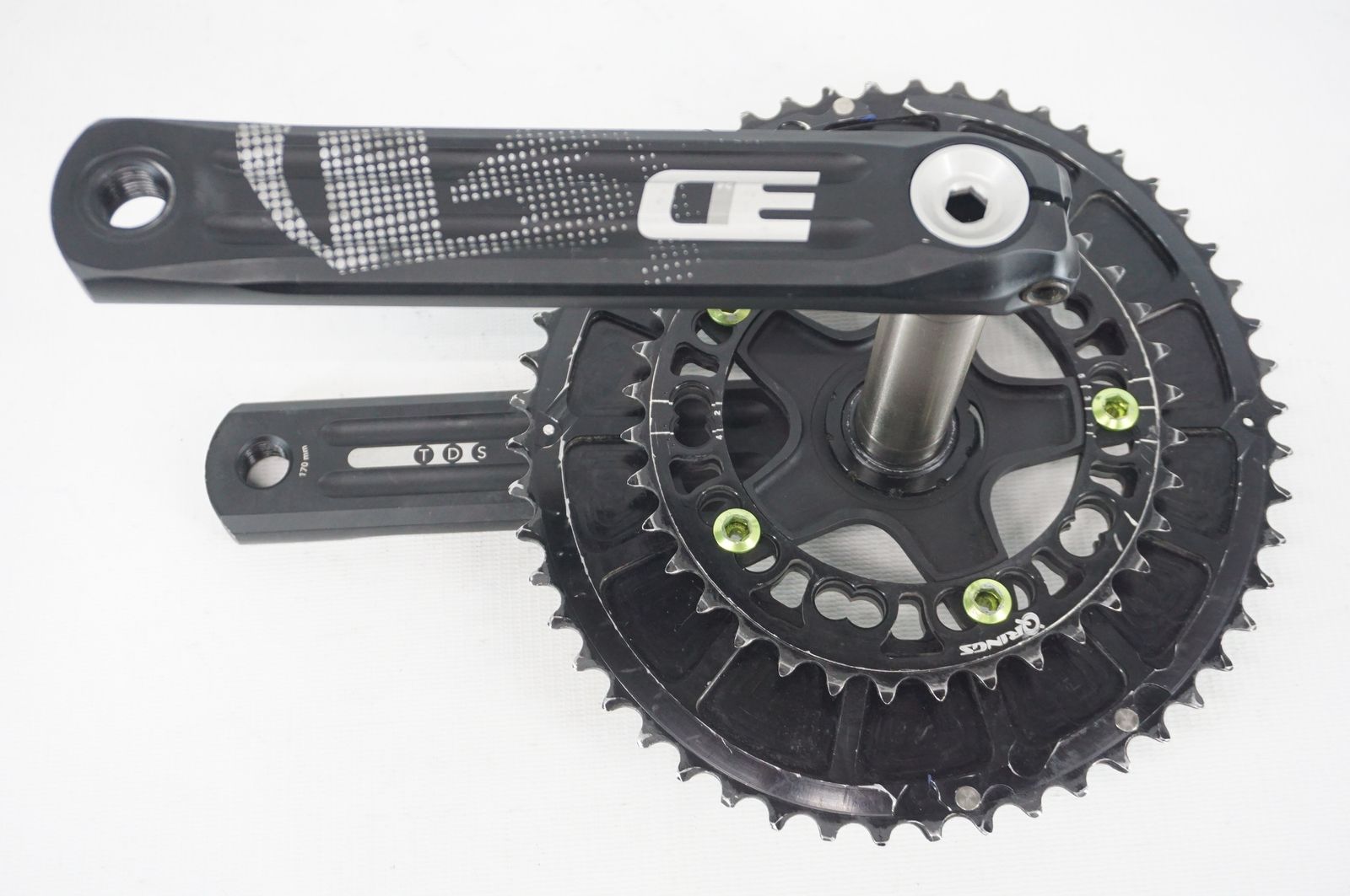 本物 ROTOR 「ローター」 3D Q-RINGS 52-36T 170mm クランク