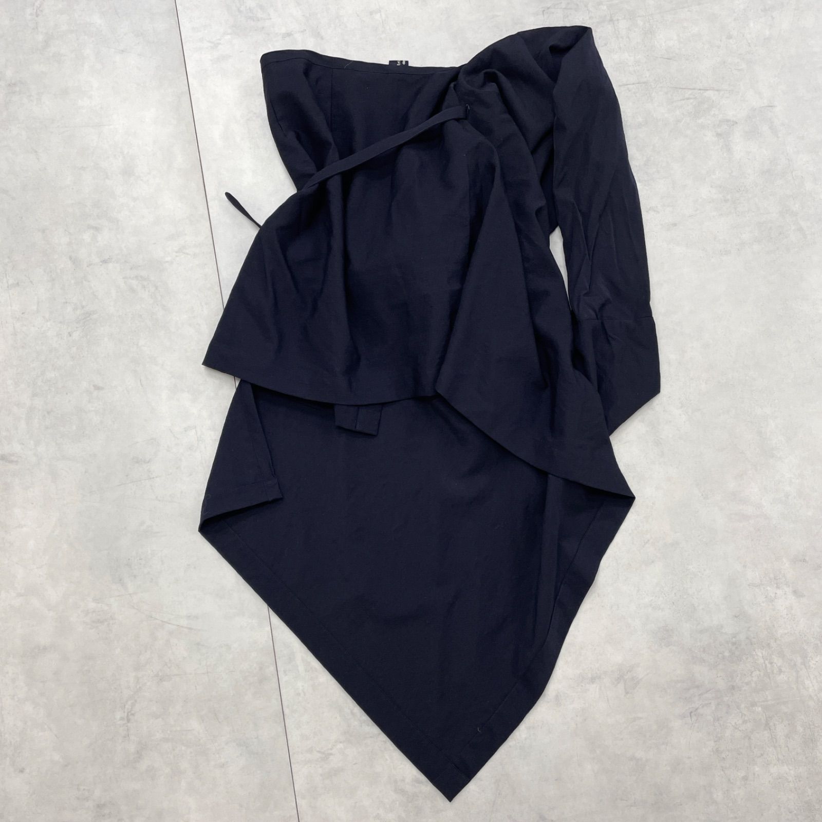 tricot COMME des GARCONS トリコ コムデギャルソン スカート 変形 ラップ 巻き ウール ネイビー AD1998 アーカイブ