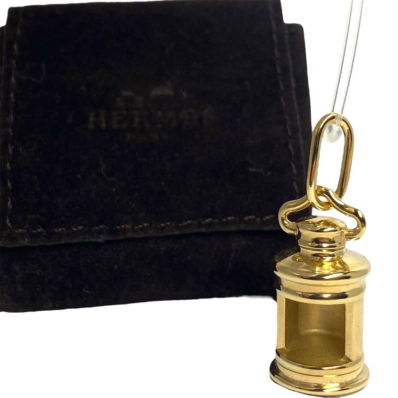 2712 HERMES エルメス ランタンモチーフ ネックレストップ チャーム GP