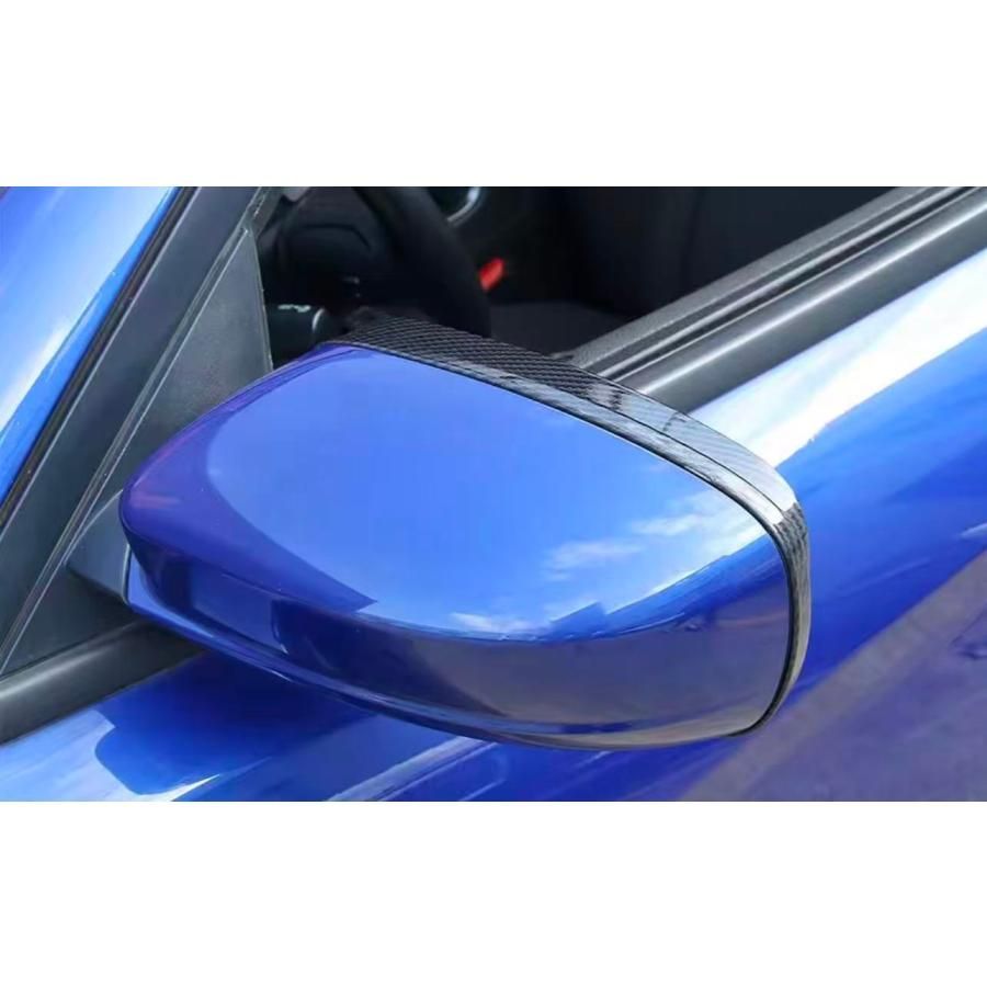 スポーティ全開 カーボン ルック ドアミラー リング バイザー ダッジ チャージャー R T SXT SRT 392 スキャットパック ヘルキャット b13080