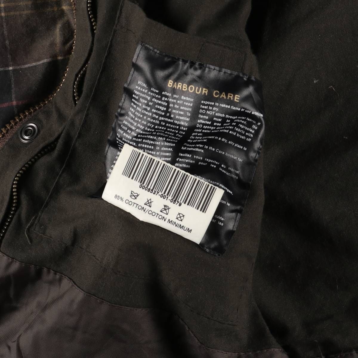 古着 00年代 バブアー Barbour BEDALE ビデイル チェック柄 3ワラント  