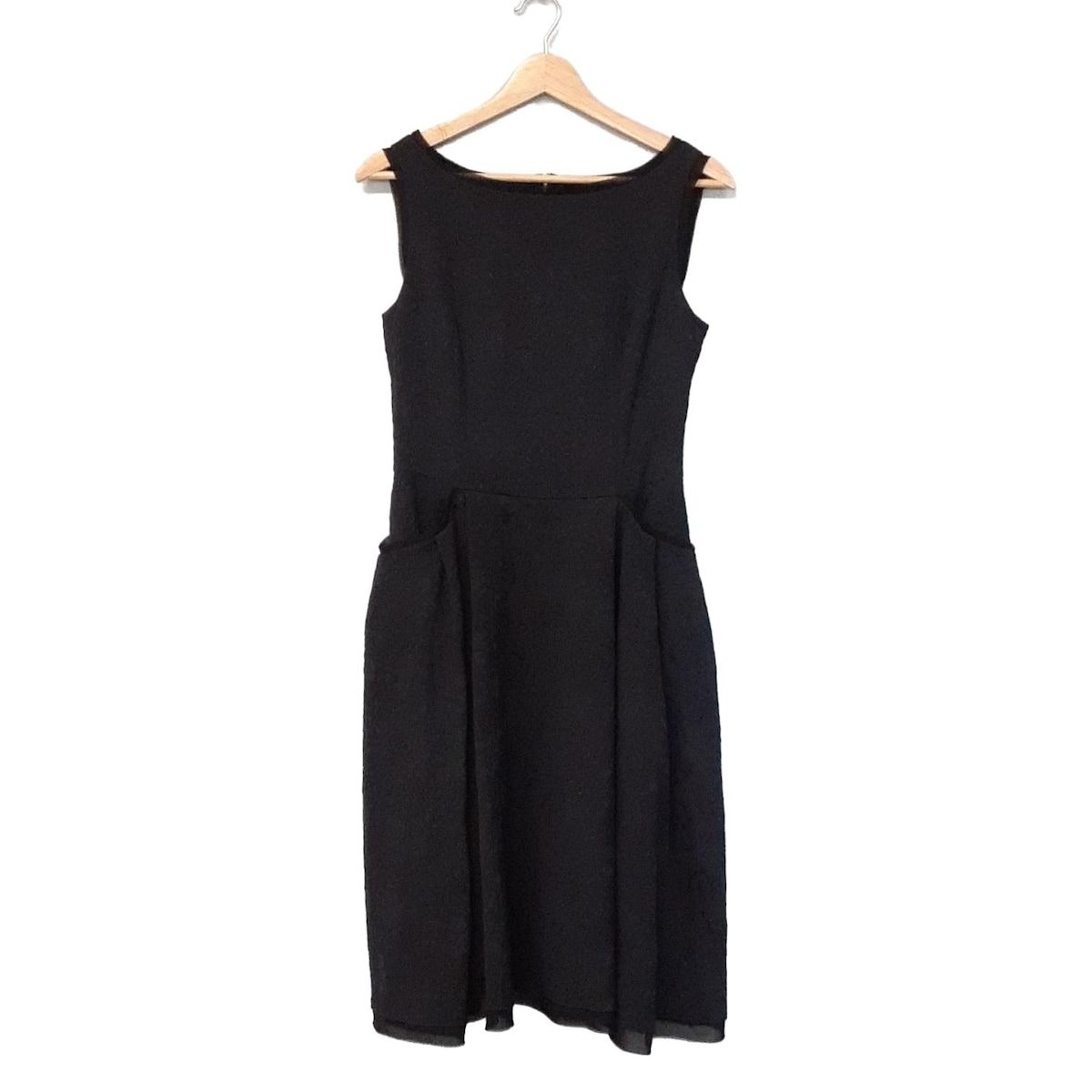 DAISY LIN デイジーリン ワンピース サイズ40 M レディース - 黒 クルーネック ノースリーブ ロング 花柄