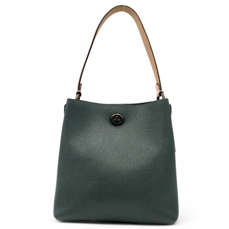 ✨美品✨COACH コーチ ディンキー ショルダーバッグ ターンロック グリーン 美品】COACH オールドコーチ ショルダーバッグ ターンロック