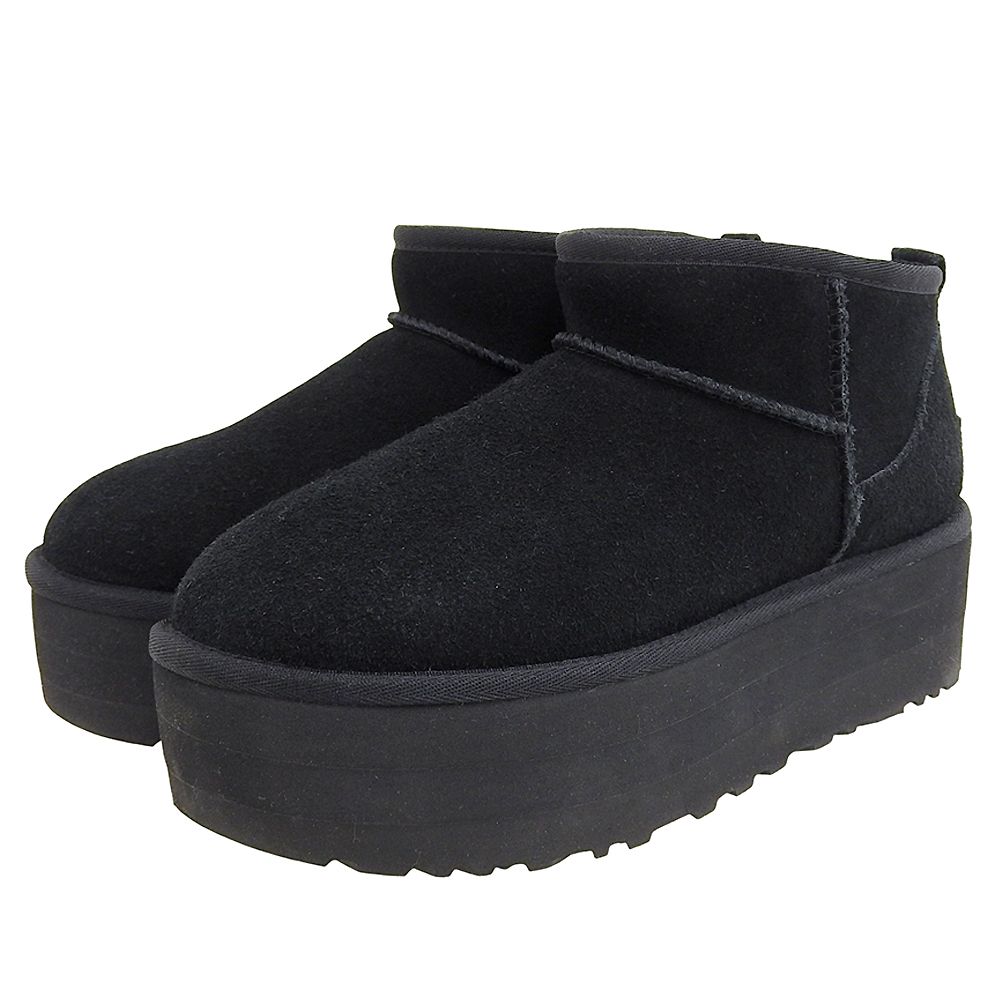UGG アグ Classic Ultra Mini Platform ブーツ シューズ レディース 黒 ブラック 24 cm 1135092 7 US