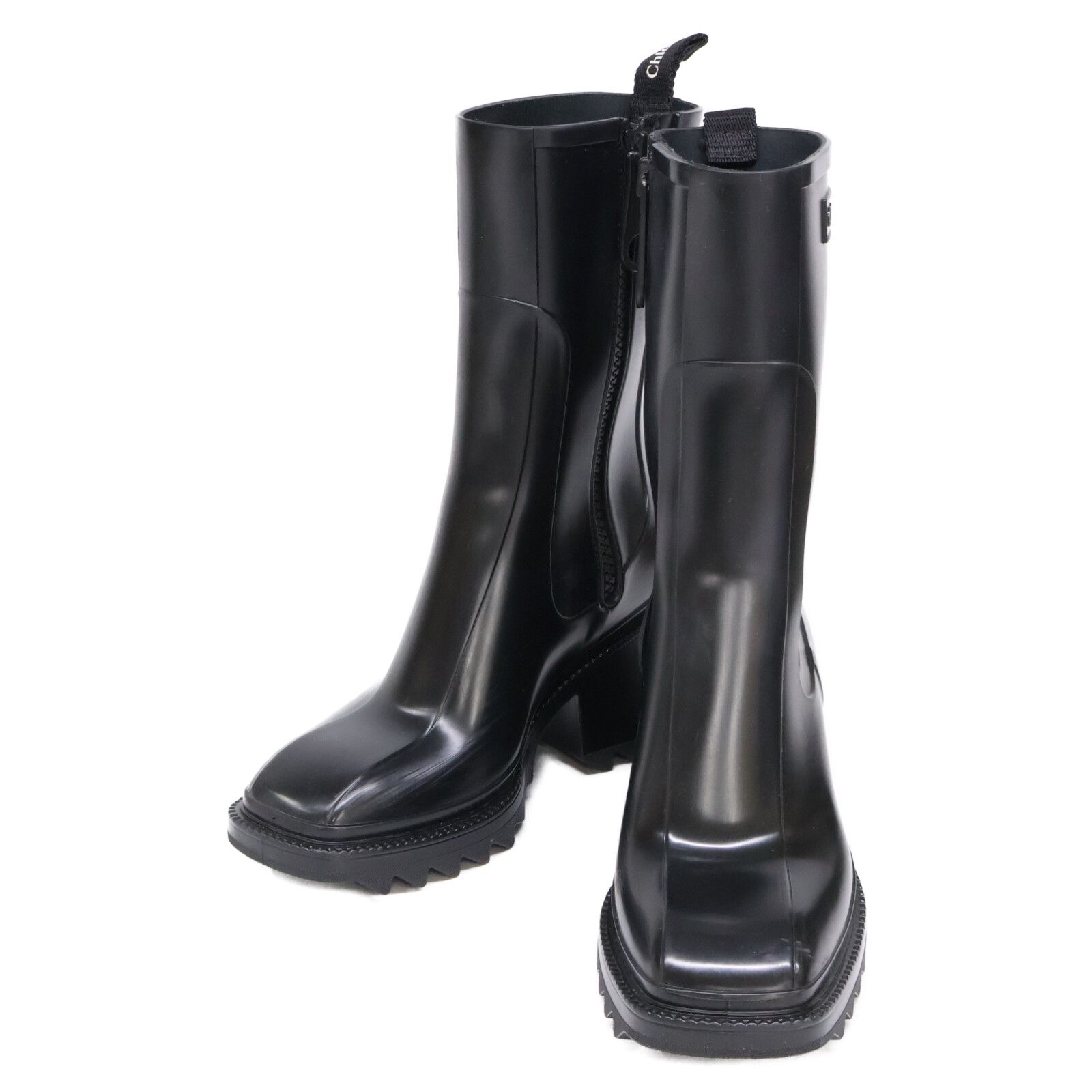 Chloe Betty レインブーツ 38 ブラック ラバー '22年商品 CHLOE/Betty