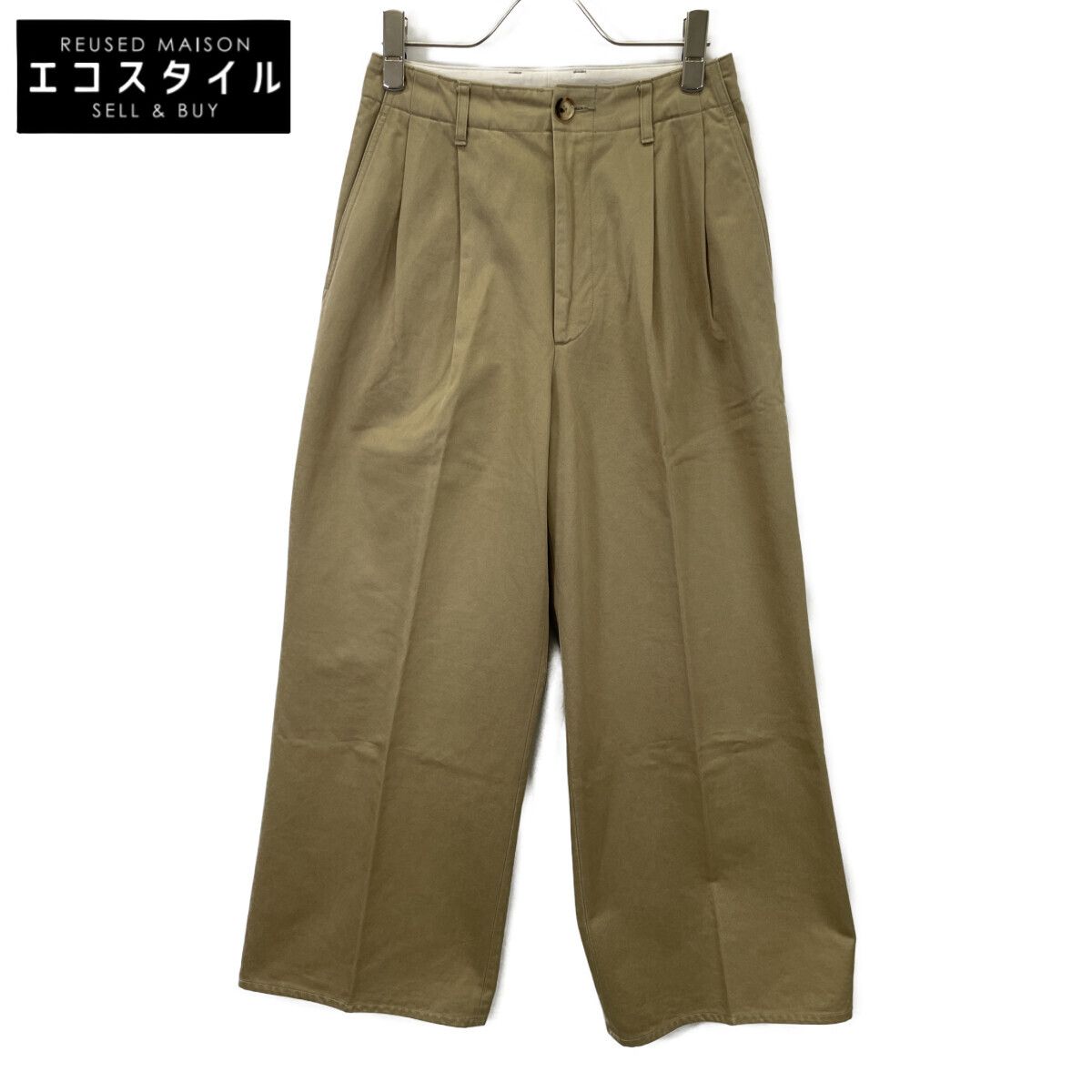 AURALEE オーラリー A20AP02CN WASHED FINX CHINO WIDE TUCK PANTS チノ ワイド タックパンツ O