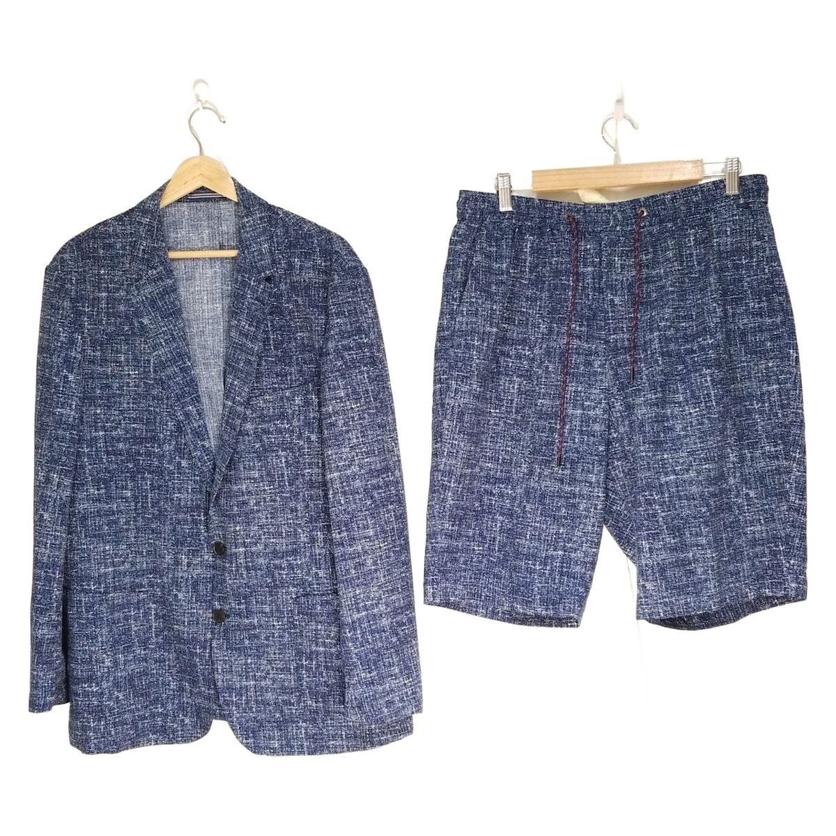 LANVIN en Bleu ランバンオンブルー レディースパンツセットアップ サイズ52X レディース - 白×ネイビー