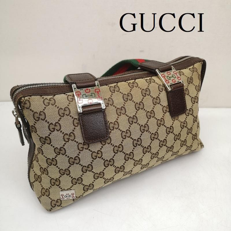 GUCCI グッチ ハンドバッグ GG柄 シェリーライン ボストンバッグ