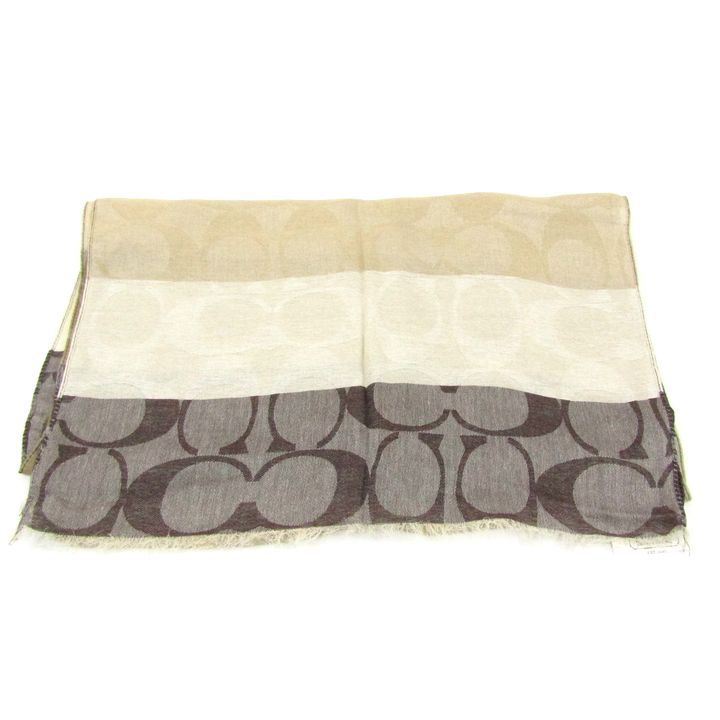 コーチ ストール ブランド シグネチャー イタリア製 レディース ベージュ COACH