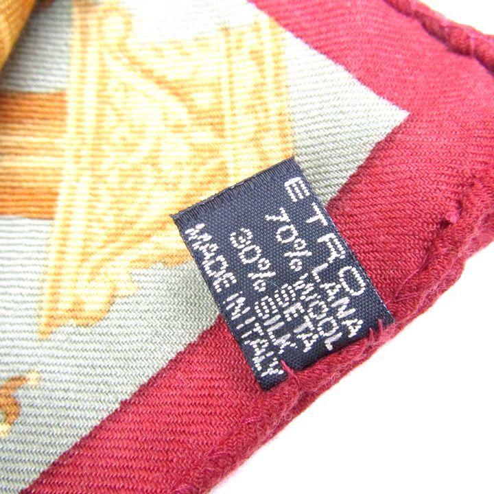 エトロ ストール スカーフ 大判 ウール/シルク混 イタリア製 ブランド