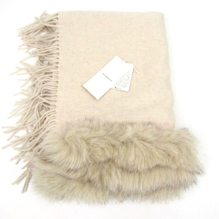 ジバンシィ カシミヤ フォックスファー ショール 未使用 ストール