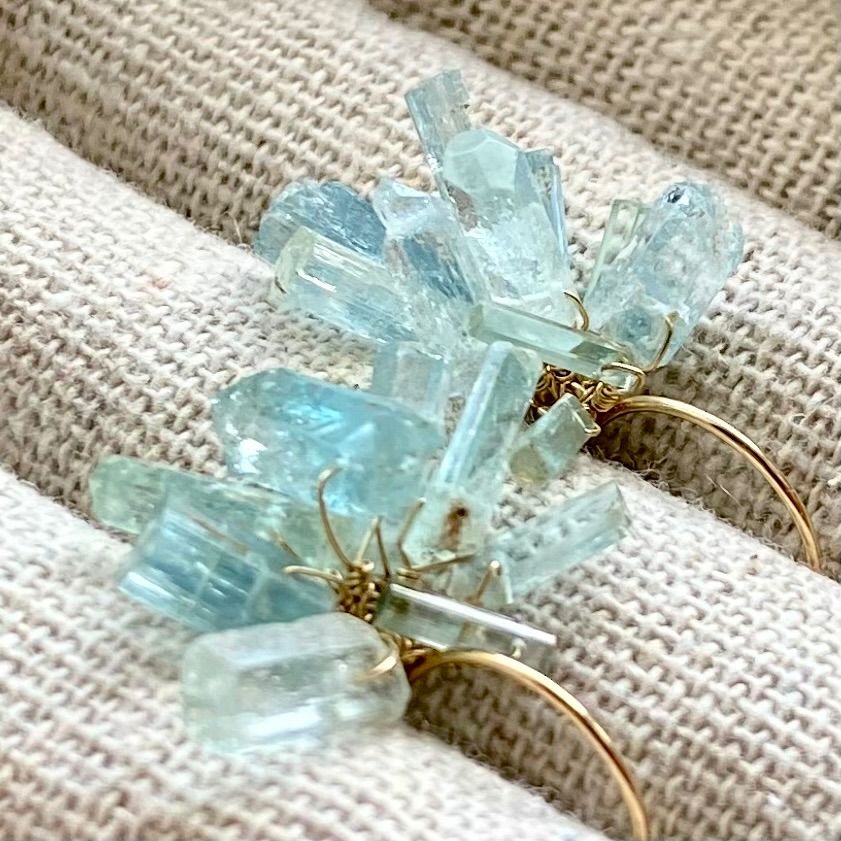 A-10 フォスフォシデライトコッパー・アクアマリン・ドットクォーツ