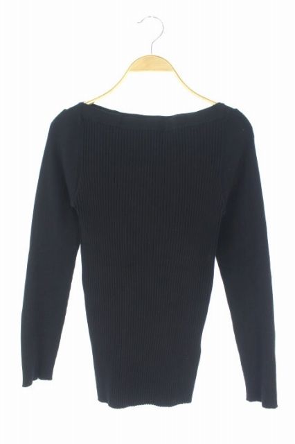 マディソンブルー MADISONBLUE 19SS ニット セーター 長袖 リブ S 黒 /MN ■OS