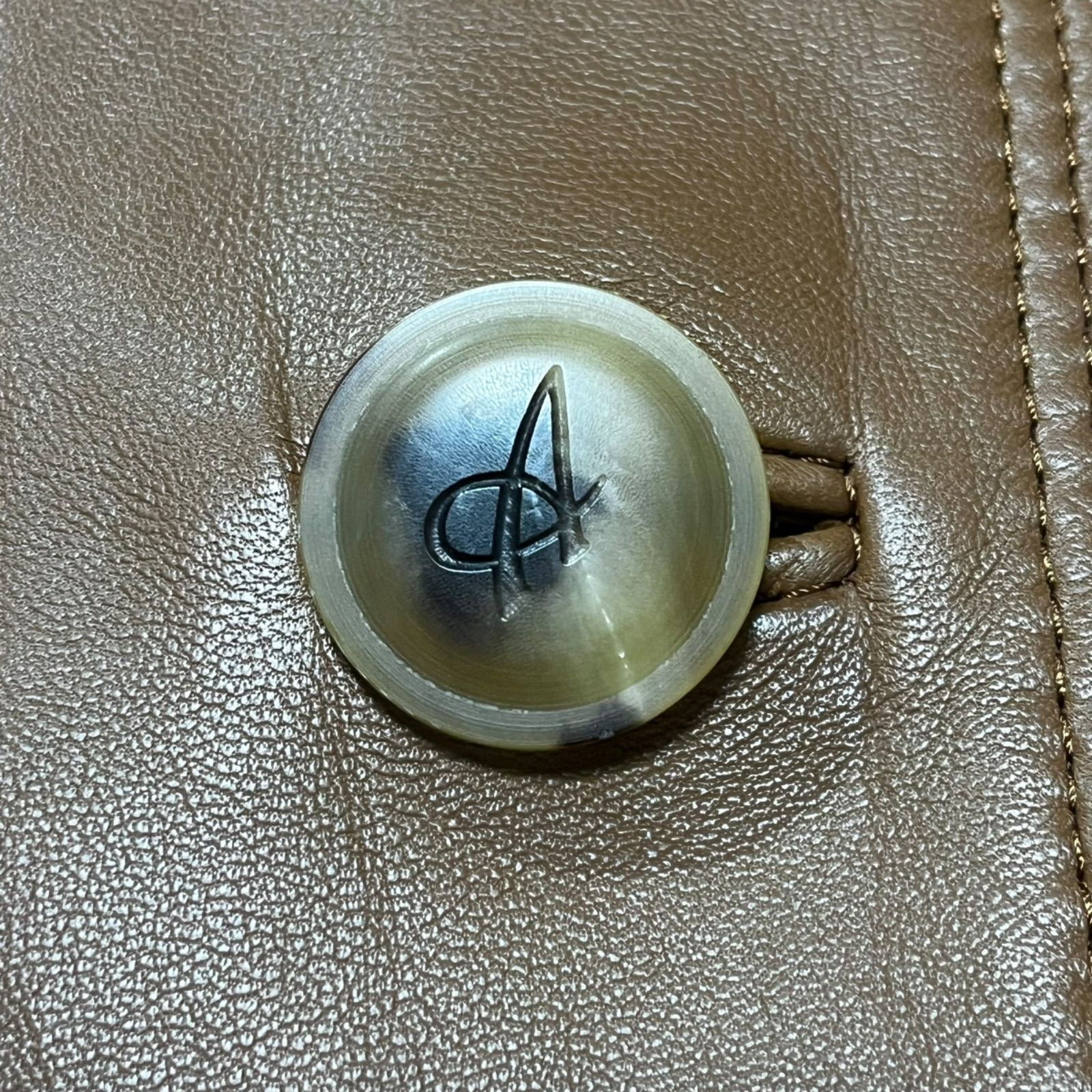 【美品】アクアスキュータム　ベルテッドレザーコート　ブラウン 未使用級 Aquascutum アクアスキュータム レザーコート