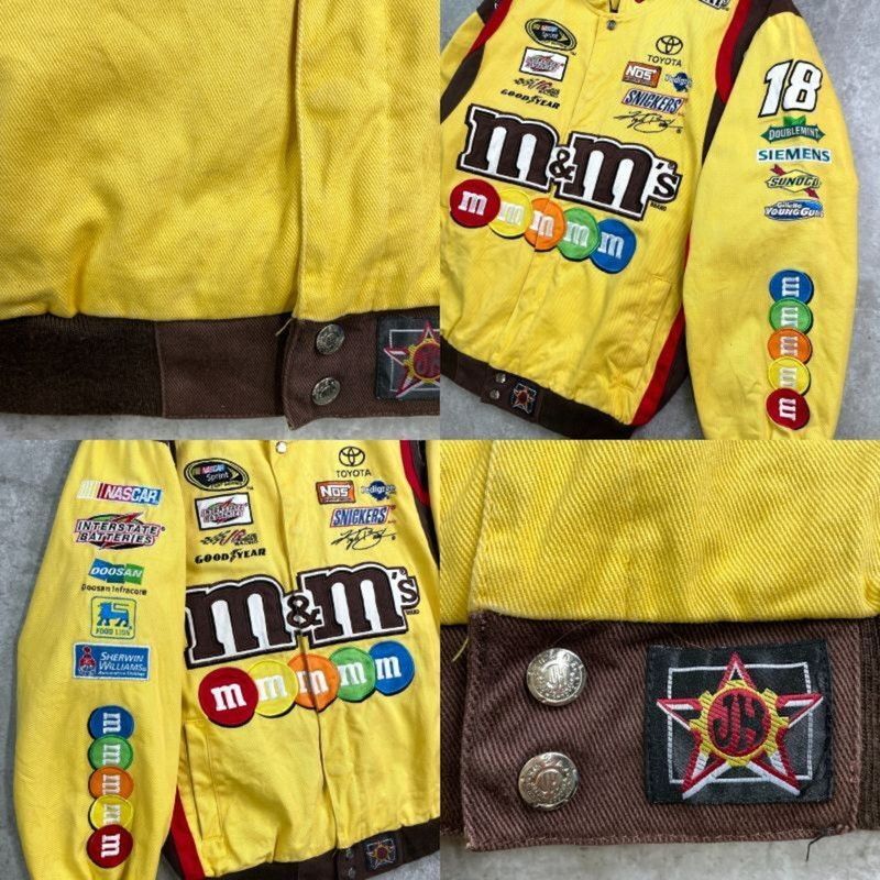 m&m's 刺繍　レーシングジャケット M&M's レーシングジャケット 刺繍 Mサイズ 限定 NASCAR ナスカー JH