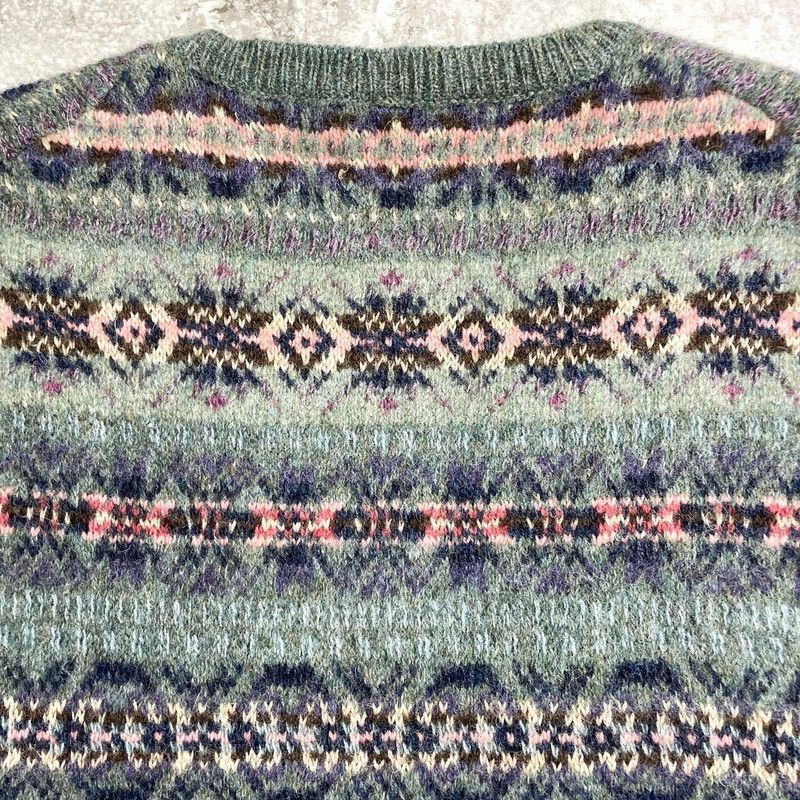 【美品】ポロラルフローレン ニットベスト フェアアイル柄 総柄 カシミヤ混 XS 中古・古着通販】RALPH LAUREN (ラルフローレン) フェアアイル柄