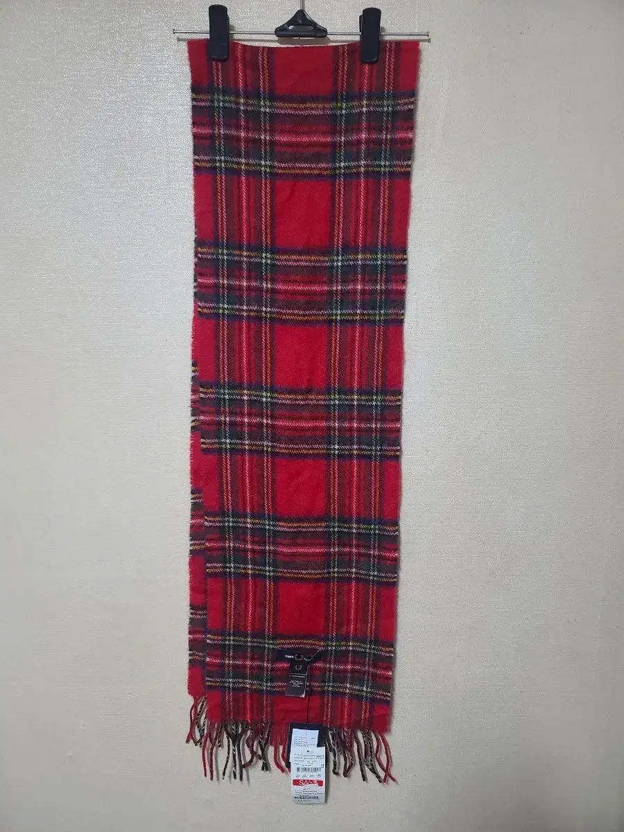 新品 フレッドペリー チェック マフラー ミツ 新品 FRED PERRY