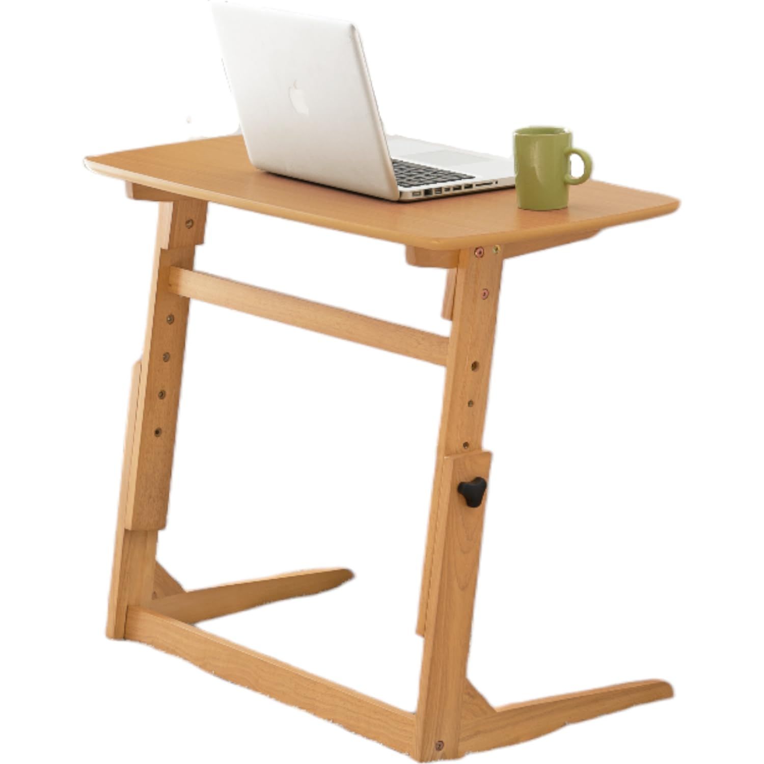 勉強 4段階高さ調節 在宅勤務 PCデスク テレワーク パソコンテーブル 横揺れ軽減 ソファテーブル 幅80 サイドテーブル VT-7976NA 萩原