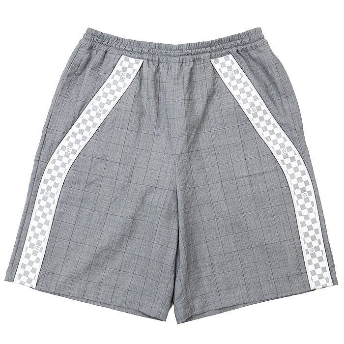 LOUIS VUITTON ルイ ヴィトン ショートパンツ 2025AW ダミエ グレンチェック ロゴ プリント ウール ショーツ ボトムス メンズ サイズ XL グレー 灰色 イタリア製