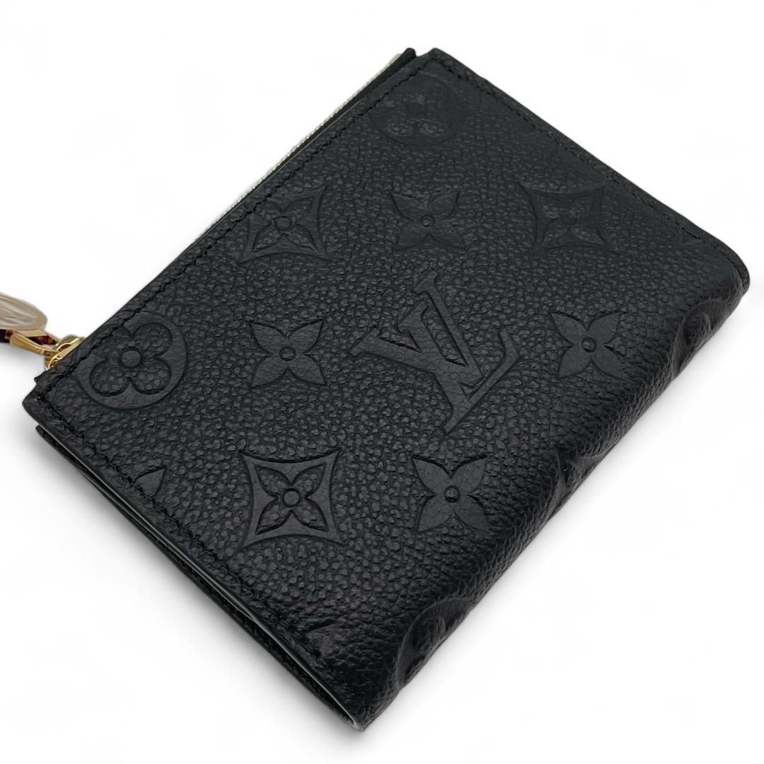 ルイヴィトン Louis Vuitton ポルトフォイユ リサ コンパクトウォレット 二つ折り財布 モノグラム アンプラント LVサークル ブラック
