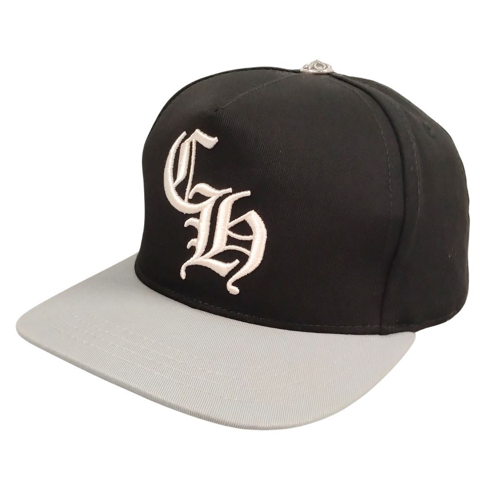 CHROME HEARTS クロムハーツ 2トーン CH刺繍 ロゴ ベースボール スナップバック キャップ ブラック 40691