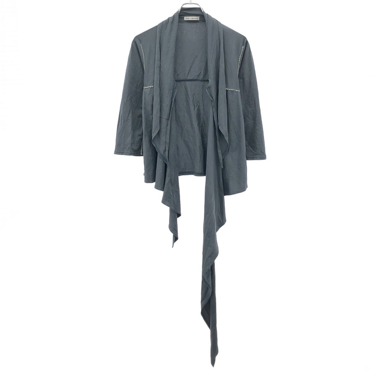 ISSEY MIYAKE イッセイミヤケ 17SS ストレッチドレープカーディガン IM71JJ002 グレー 3