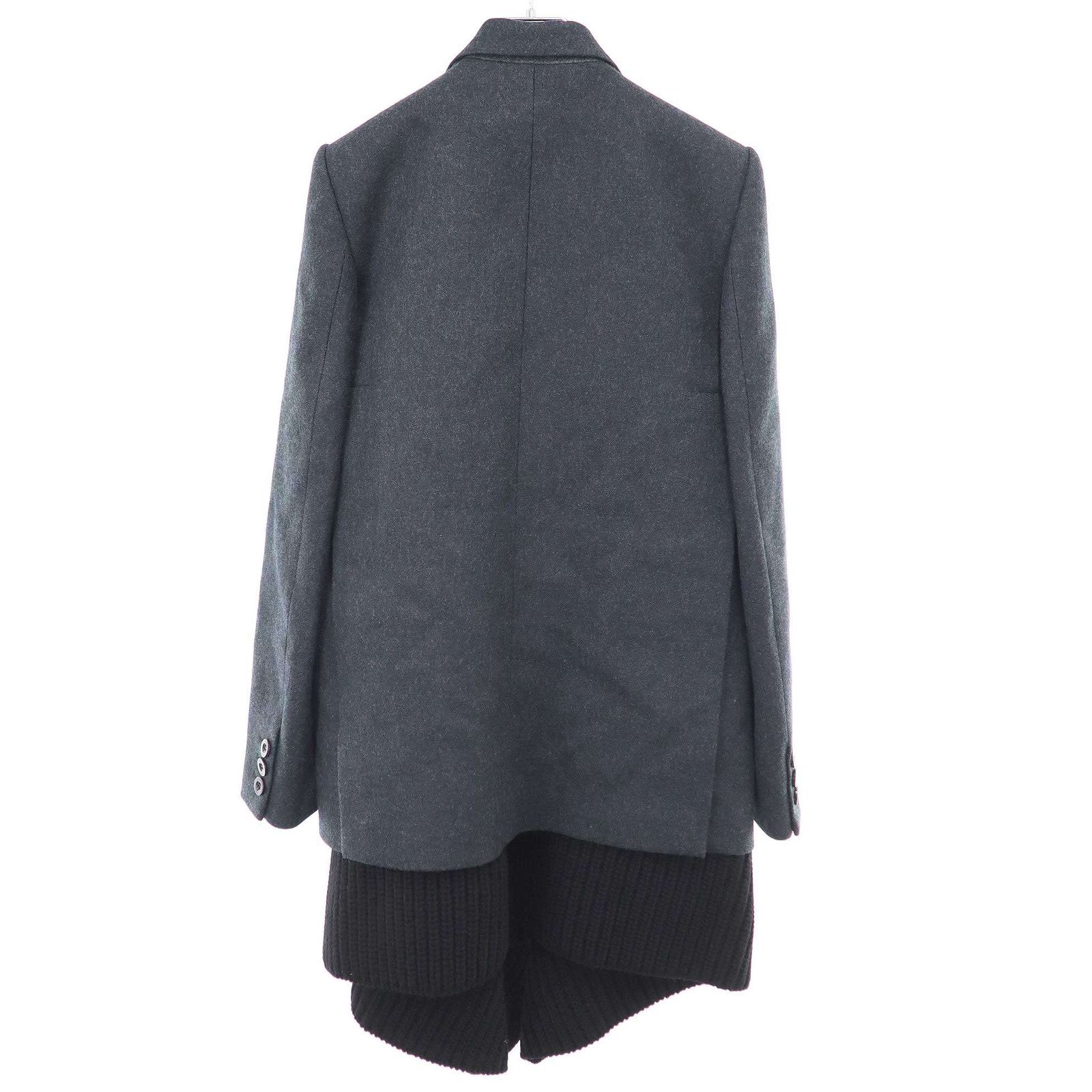 sacai サカイ 25AW Wool Melton x Wool Knit Jacket ウールドッキング 