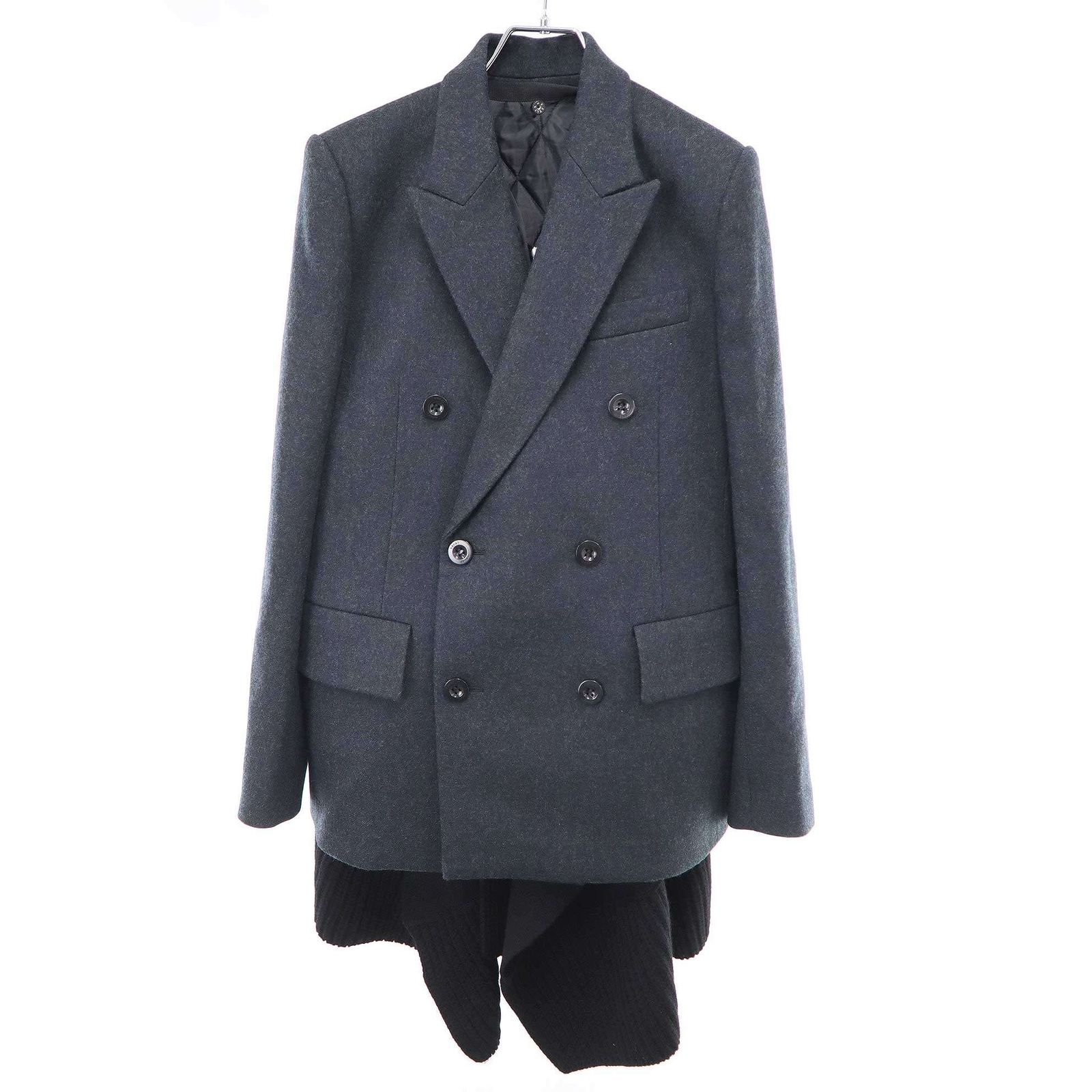 sacai サカイ 25AW Wool Melton x Wool Knit Jacket ウールドッキング 