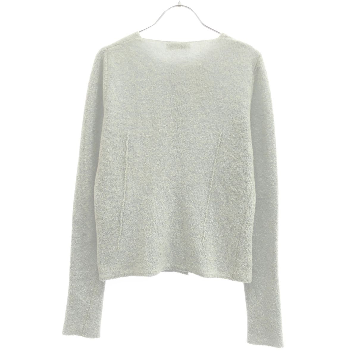 JIL SANDER ジルサンダー 2009AW カシミヤナイロンノーカラーニットカーディガン BW751092 WY112008 ブルー 36 JIL SANDER - JIL SANDER ジルサンダー 2009AW カシミヤナイロンノー
