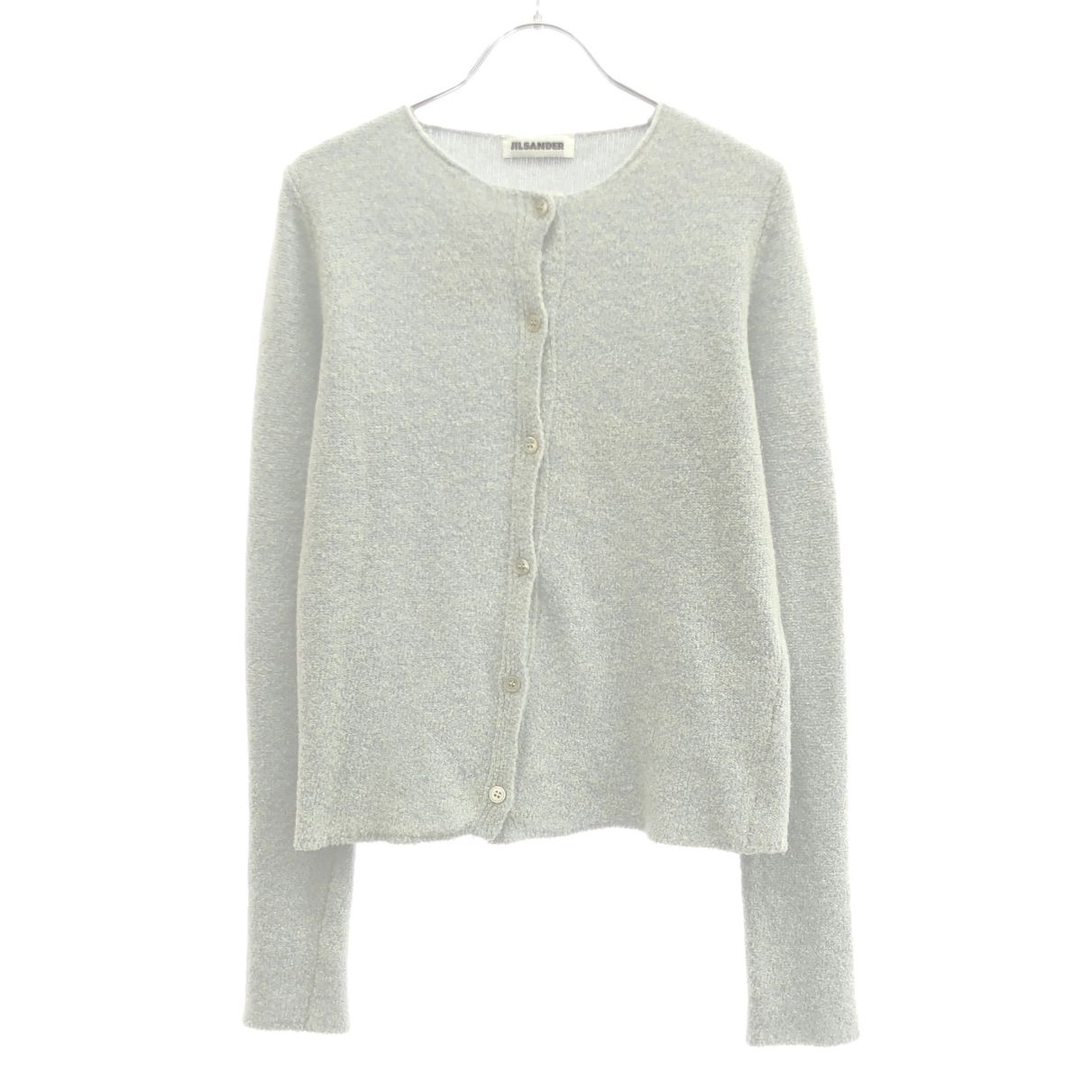 JIL SANDER ジルサンダー 2009AW カシミヤナイロンノーカラーニットカーディガン BW751092 WY112008 ブルー 36 JIL SANDER ジルサンダー 2009AW カシミヤナイロンノーカラーニット