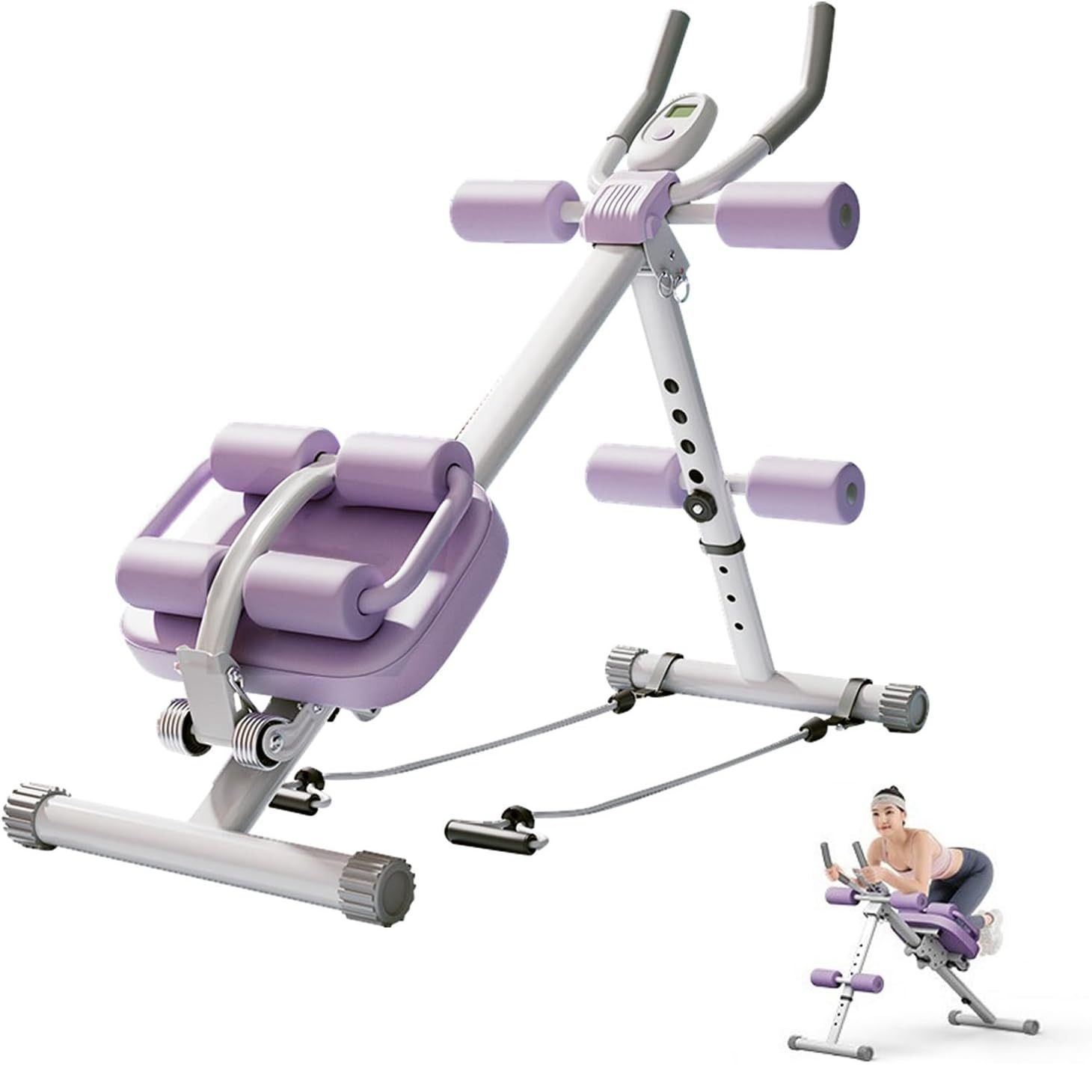 AORTD アブクラッシャー 腹筋マシン 腹筋ローラー ダイエット器具 1台6役 フィットネス 筋トレ 全身トレーニング 負荷調節可 折りたたみ式 静音 収納便利 有酸素運動 自宅用