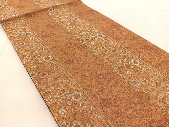 平和屋着物◎両面 全通柄袋帯 名物裂 正絹 逸品 未使用 BAAV4183yc