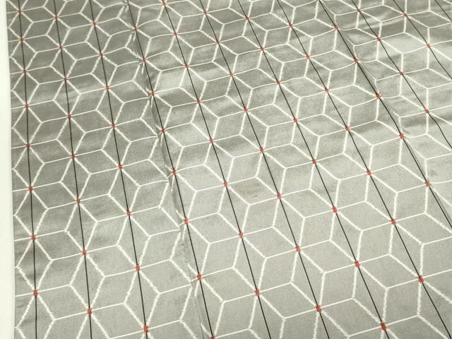 平和屋着物○上質な紬 麻の葉間道 正絹 逸品 DAAW5986ud