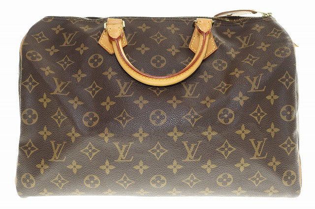 ルイヴィトン LOUIS VUITTON スピーディー35 モノグラム キャンバス ハンドバッグ ボストン パドロック ブラウン ブランド古着ベクトル AA 251031