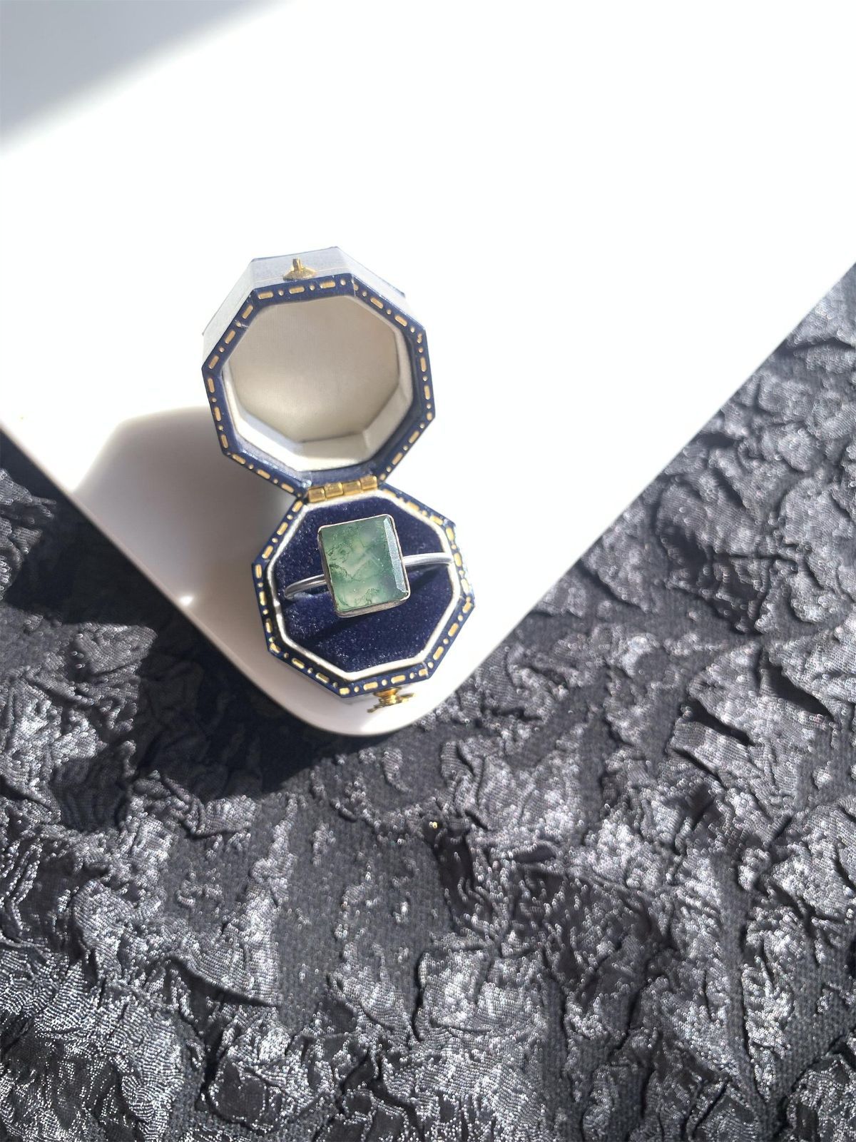 天然石 モスアゲート リング SV925シルバー 1点もの 195 - メルカリ