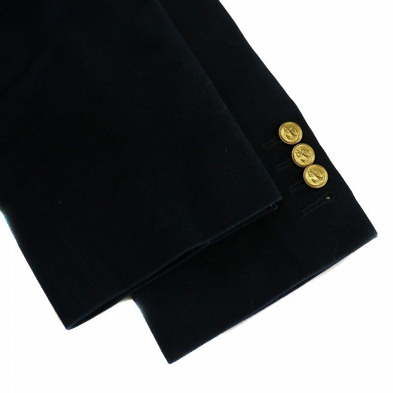  トムブラウン THOM BROWNE テーラードジャケット キャンバス 肩パッド 総裏地 サイドベンツ 裏地ストライプ 金ボタン 1 S 紺 ネイビー XZ GY 99 その他 トップス