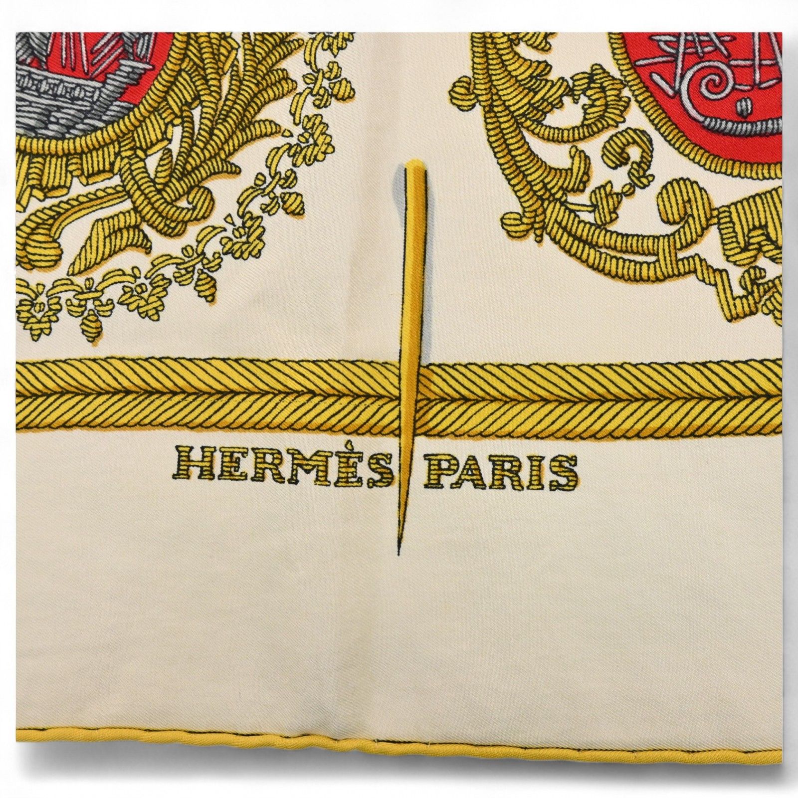エルメス カレ90 スカーフ パリの紋章 賭けたゆたえども沈まずの武器 B