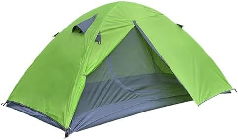 テント 軽量テント ソロテント 軽量バックパッキングテント グラスファイバーポール 2人用 2kg D字型ドア キャンプ用 アウトドア