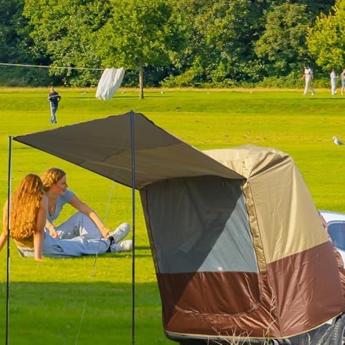 カーオーニング ルーフキャノピー 格納式屋上日除け 車中泊 テールゲートテント UVカット 迅速設置 キャンプ アウトドア