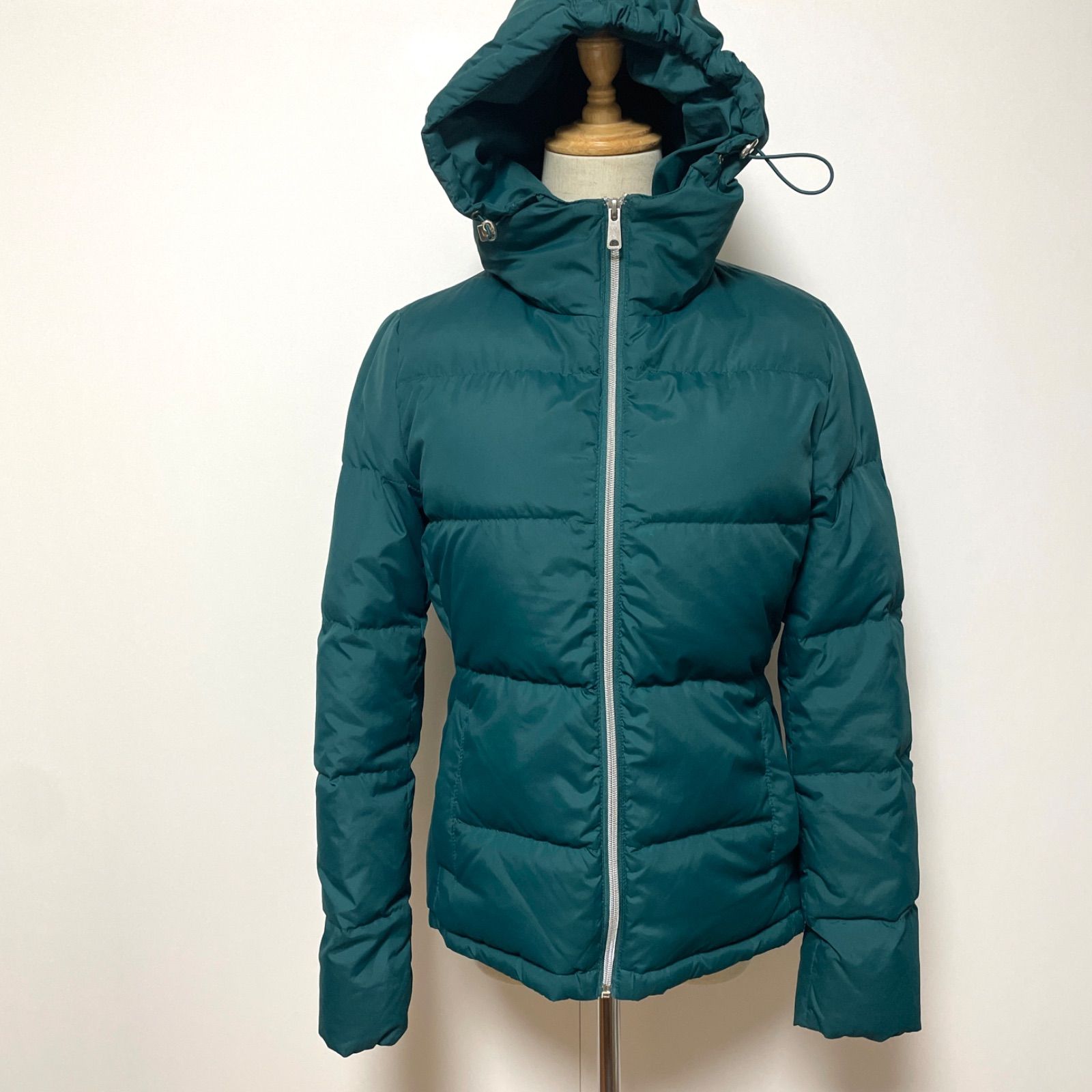 BENETTON ベネトン ダウンジャケット フード付き ダークグリーン 