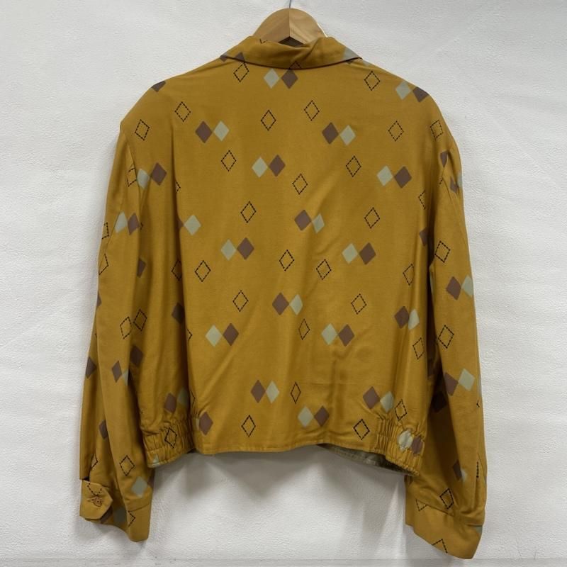 【80'S】当時モノ　クリームソーダアーガイルブルゾン　レーヨンジャケット 80'S】当時モノ クリームソーダアーガイルブルゾン レーヨンジャケット