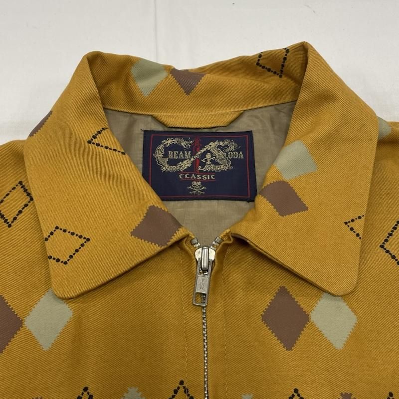 80'S】当時モノ クリームソーダアーガイルブルゾン レーヨンジャケット